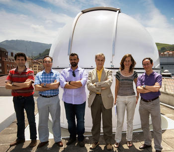 Equipo de investigadores de la UPV y de la UEMC que ha participado en la investigación sobre la tormenta de Saturno (FOTO: UEMC).