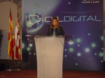 Carolina Blasco, directora genera de Telecomunicaciones, en la presentación de la revista 'CyL Digital'.