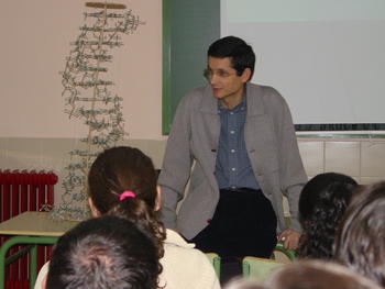 Rogelio González durante la charla