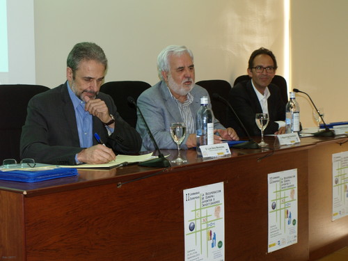 De izquierda a derecha, Luis Sanz, Miguel Ángel Quintanilla y José Ignacio Fernández Vera.