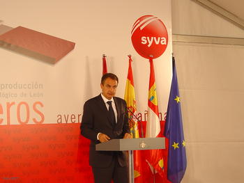 José Luis Rodríguez Zapatero, en la inauguración oficial de la nueva fábrica de Laboratorios Syva en el Parque Tecnológico de León.