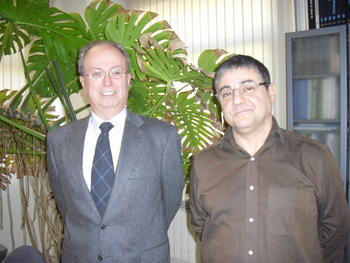 Miguel López Coronado y Francisco Javier Díaz Pernas, miembro del Grupo de Telemática Industrial.