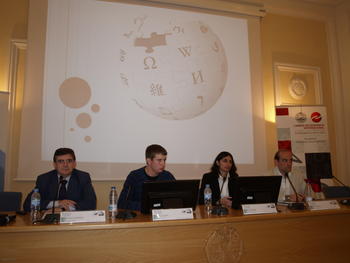 Jornada sobre la Wikipedia celebrada en Salamanca.