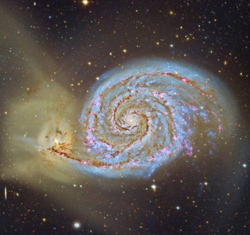 La galaxia del Remolino. Créditos: CAHA, Descubre, DSA, OAUV.