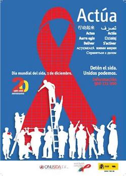 Cartel del Día Mundial de lucha contra el Sida 2008.
