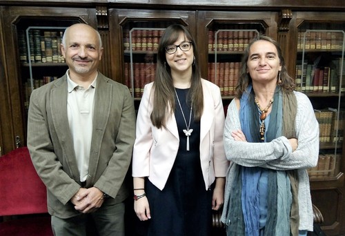 De izda a dcha.  Eduardo García, Laura Tascón, y Montserrat Ferrer/ULE