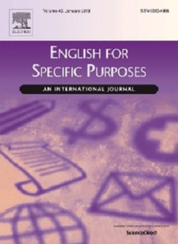 Portada revista 'English for Specific Purposes'/ULE