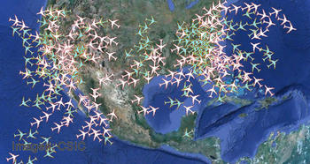 Imagen representativa del tráfico aéreo. Imagen: CSIC.