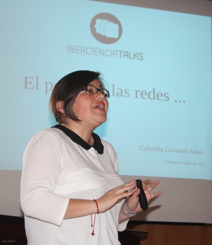 Gabriela Coronel Salas, en su charla.