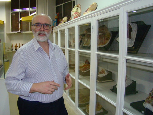 Juan Francisco Pastor, responsable del Laboratorio de Anatomía Comparada, en el Museo de Anatomía de la UVa