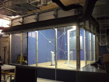 Cámara experimental para el análisis de la ventilación en las instalaciones del grupo.