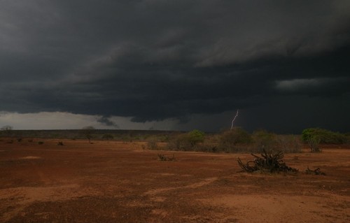 Una tormenta en Campo de São João de Piauí, donde se recogieron las muestras de sedimentos para la investigación climática/Vinícius Mendes
