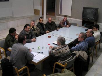Reunión de los técnicos con alcaldes y concejales en Tiermes (Soria).