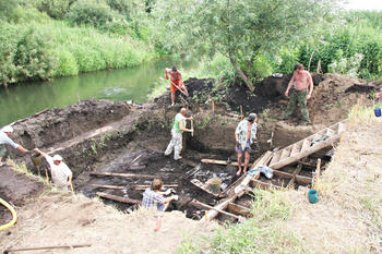  Yacimiento arqueológico (neolítico y mesolítico) encontrado en la cuenca del río Dubná, cerca de Moscú. Foto: CSIC.