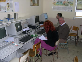 Sala de informática del colegio público Virgen de la Peña, de Sepúlveda