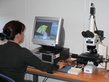 Una investigadora de la Universidad de Burgos en el laboratorio.