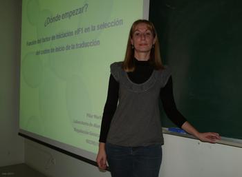 Pilar Martín, experta en síntesis de proteínas.
