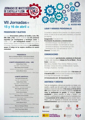 Cartel de las VII Jornadas de Investigadoras de Castilla y León