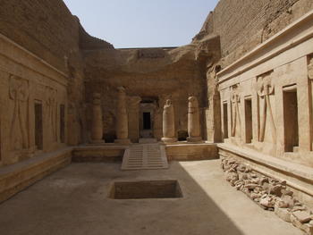 Imagen de la tumba de Monthemhat, en cuyas excavaciones participa la Universidad Sek
