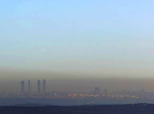 Contaminación sobre Madrid. Foto: CIEMAT.