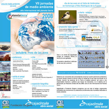 Programa de las VII Jornadas de Medio Ambiente.