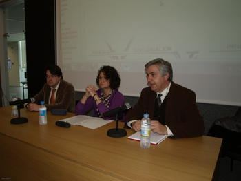 De izquierda a derecha, Esteban Sánchez, María Ángeles Serrano y Francisco Martín Labajos.
