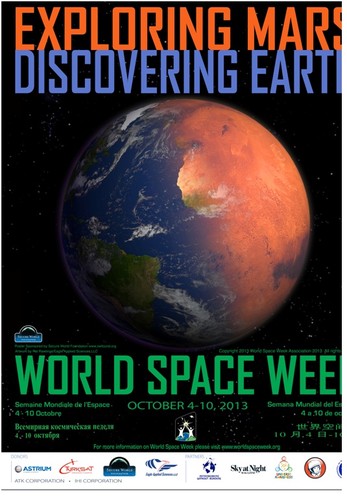 Cartel oficial de la Semana Mundial del Espacio.