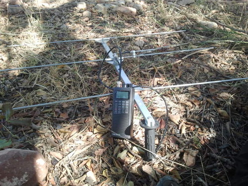 Antena que recibe la señal de radiotelemetría. Foto: Marcial Lorenzo.
