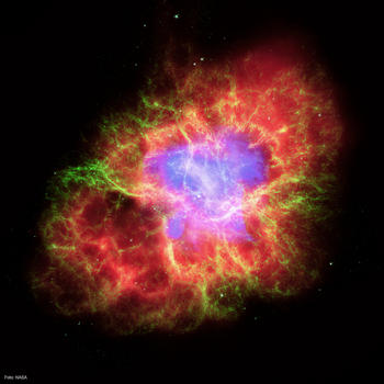 Nebulosa del Cangrejo en una imagen de la NASA.