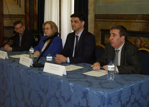 De izquierda a derecha, Rogelio González, Purificación Galindo, Pedro Guimarães Cunha y Luis García Ortiz.