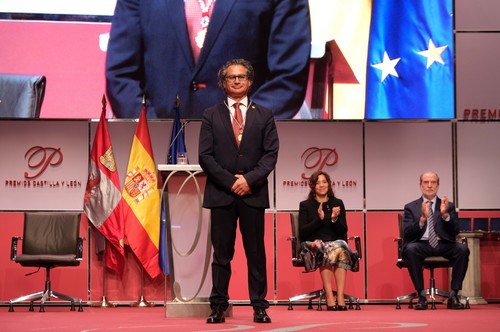 Juan Pedro Bolaños, en la entrega de premios.