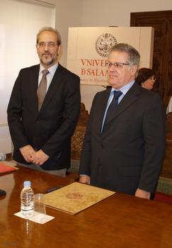 Daniel Hernández Ruipérez, a la izquierda, y Manuel Barral-Netto.