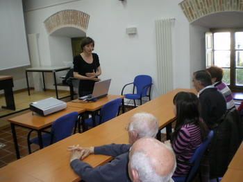 Esther Cubo, durante la conferencia.