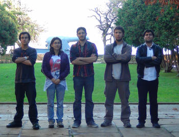 Alumnos de la USM que han desarrollado el software para personas con discapacidad. Foto: USM.