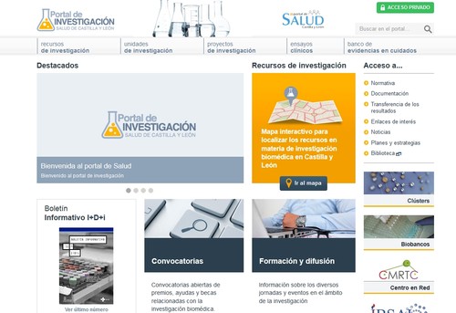 Portal de Investigación sanitaria de la Junta de Castilla y León.