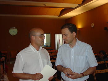 Andrés García Montero, Coordinador Técnico del Banco Nacional de ADN, y Alberto Orfao, director del mismo.