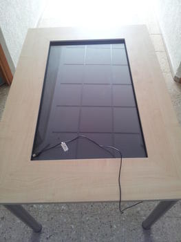Primer prototipo de la mesa tecnológica del proyecto HEAD. Foto: UPV.