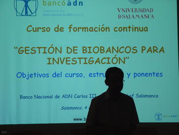 Alberto Orfao, en la presentación del curso de gestión de biobancos.