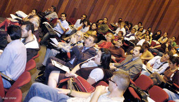 Asistentes a la tercera Reunión Internacional sobre Diabetes, en el auditorio Alfonso Caso, de la UNAM.