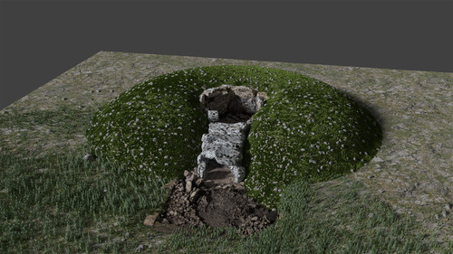 Reconstrucción 3D del dolmen de 'El Pendón'