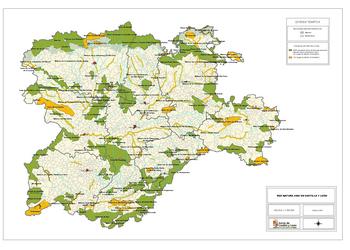 Mapa de las zonas ZEPAs y LICs en Castilla y León (Fuente: Junta de Castilla y León)