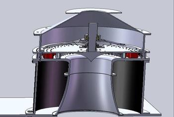 Modelo de turbina de impulso radial propuesto (FOTO: GIR de Ingeniería de los Fluidos).
