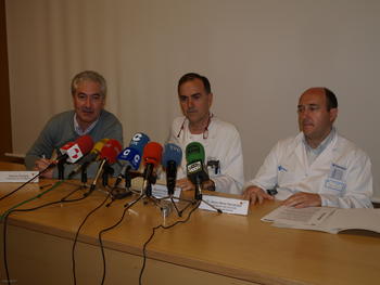 De izquierda a derecha, Atanasio Pandiella, Marcos González y Jesús María Hernández.