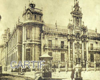 Foto antigua del edificio histórico de la Universidad de Valladolid.