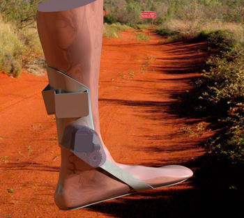 Imagen del dispositivo para ortesis que corrige discapacidad en pie caído y tobillo