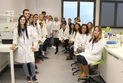 Participantes en el proyecto de búsqueda de antibióticos. Foto: CEU-UCH.