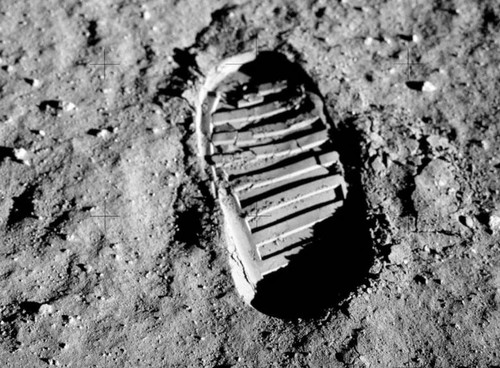 Huella de Buzz Aldrin en la superficie lunar/NASA.