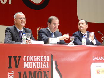 De izquierda a derecha, Jesús Caldera, Juan Vicente Herrera y Julián Lanzarote