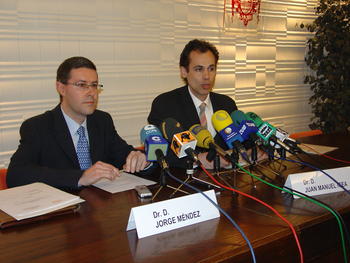 Jorge Méndez (izquierda) y Juan Manuel Igea, en la rueda de prensa sobre las alergias en Castilla y León