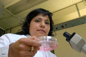 Rocío Tapia Pastrana, investigadora del CINVESTAV, fue galardonada con el Premio Weizmann 2009 en el área de Ciencias Naturales. Foto: AMC